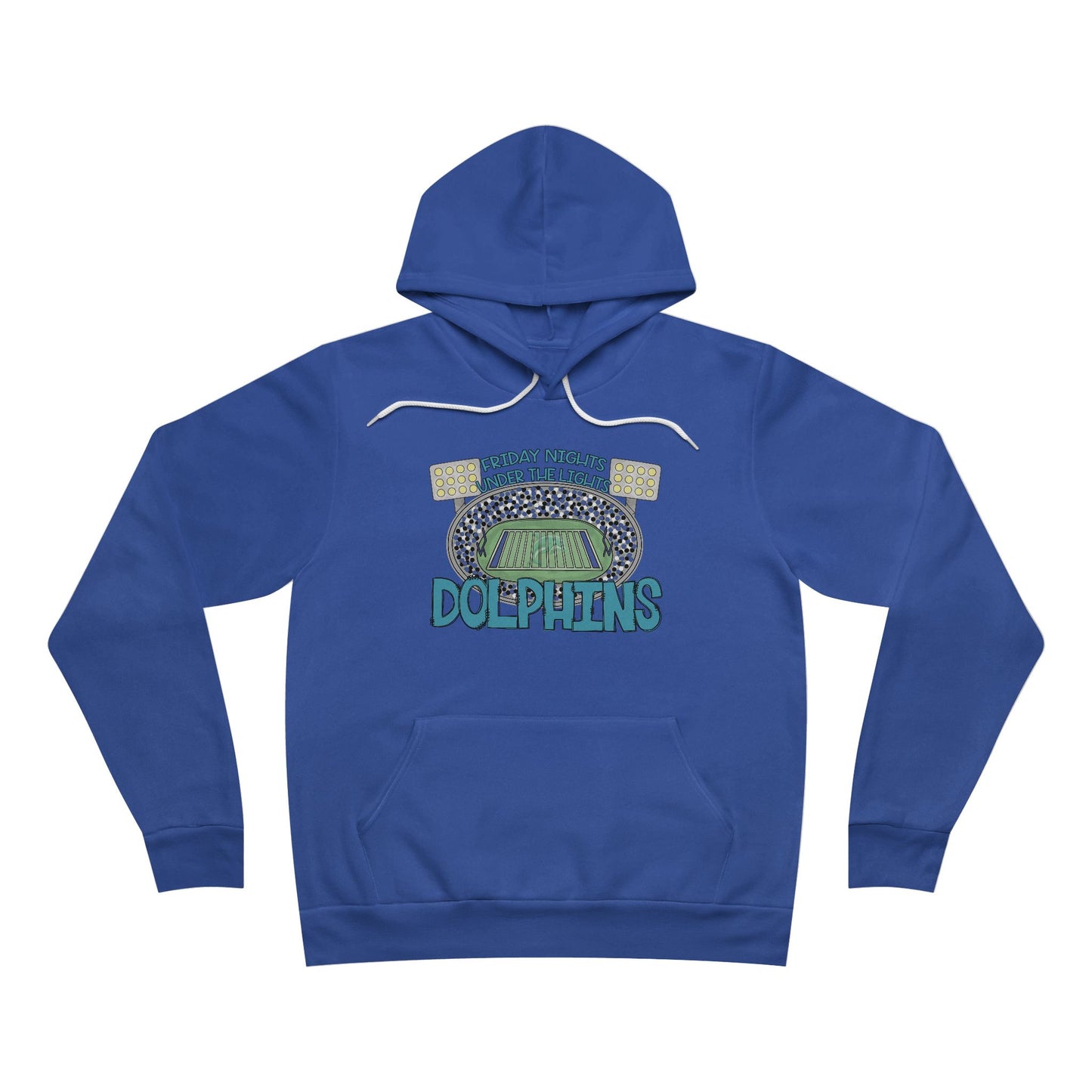 Adult Dolphins Friday Nights Under the Lights Unisex Hoodie - Bella Canvas