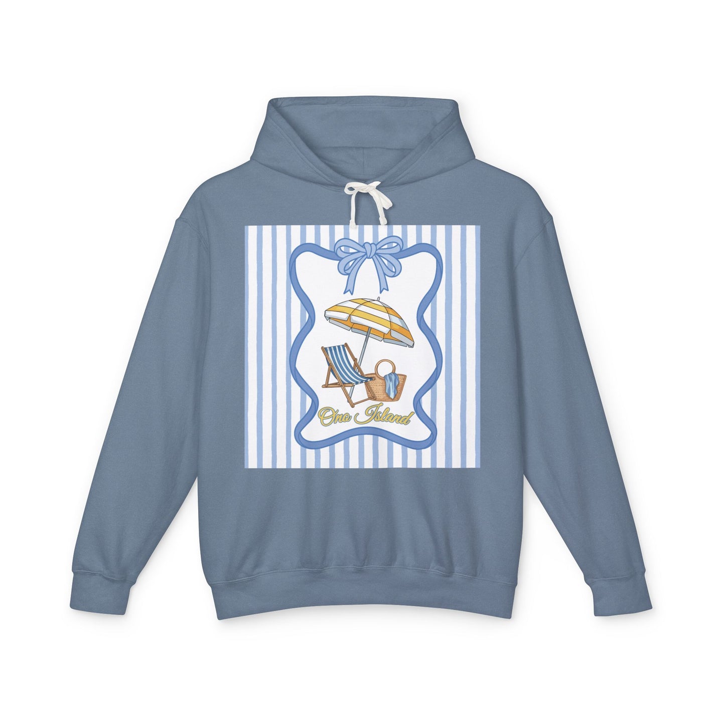 Adult Coquette Beachy Ono Island Unisex Lightweight Hooded Sweatshirt - Comfort Colors