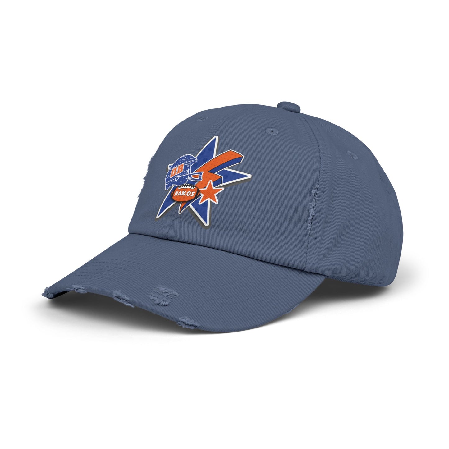 Makos Football Unisex Distressed Cap