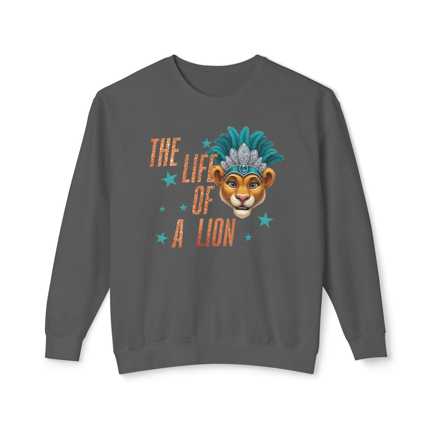 Adult Life of a Lion Faux Glitter - Comfort Colors