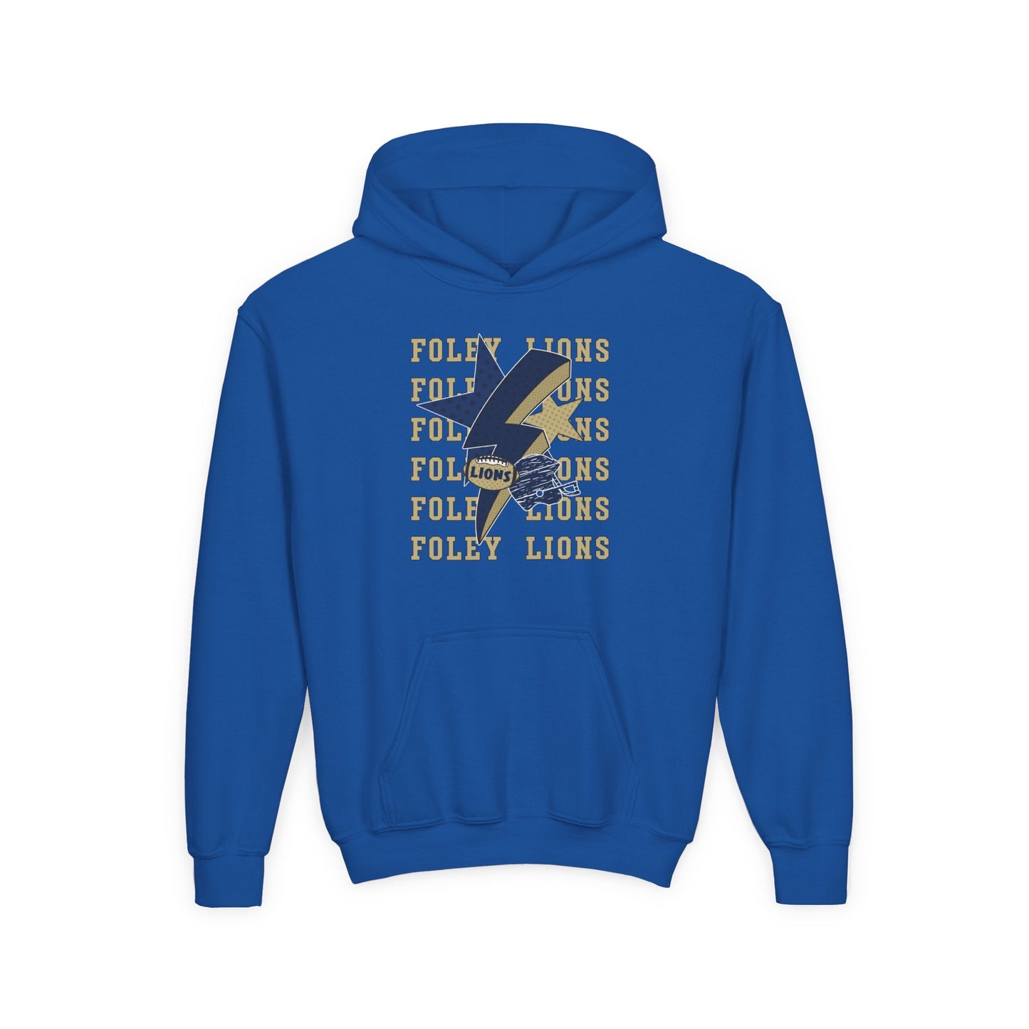 Youth Lions Lightning Football Hoodie