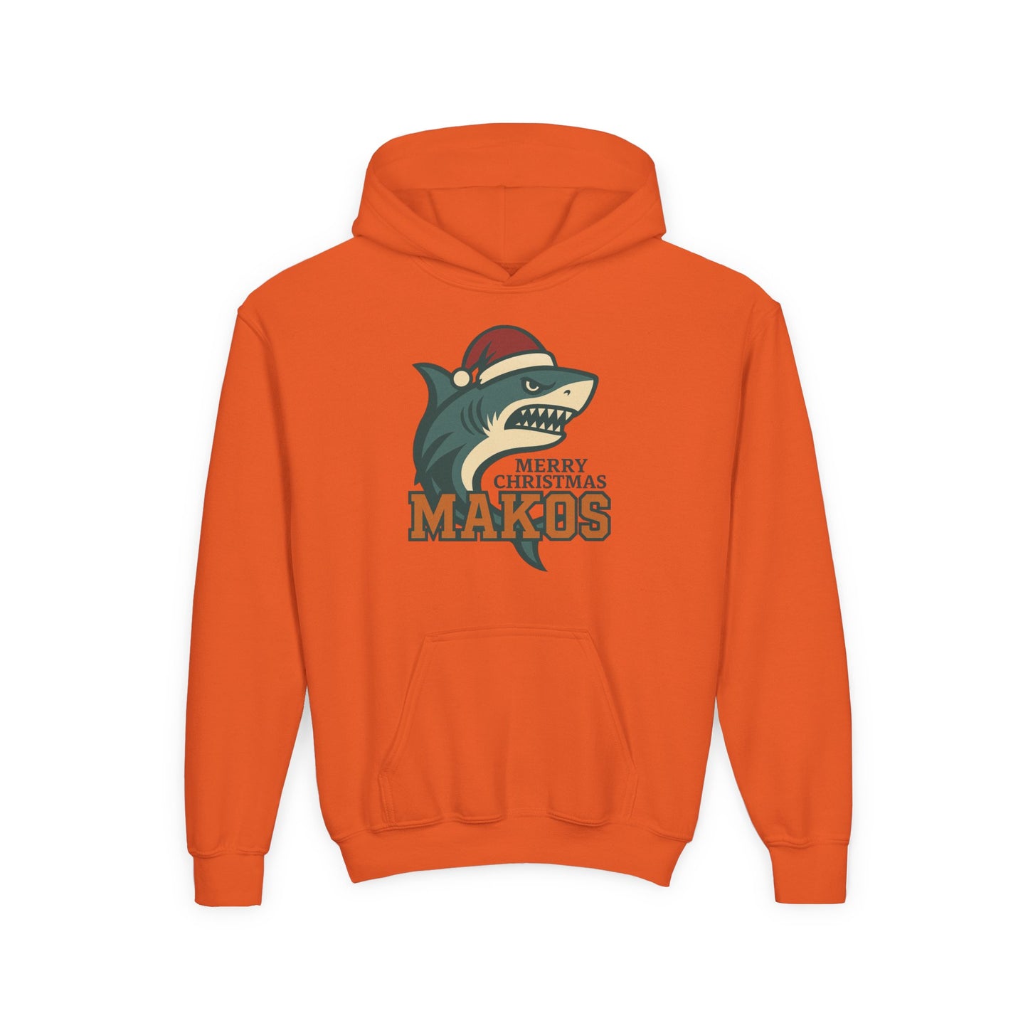 Youth Makos Christmas Hoodie — Merry Christmas Shark Holiday Sweatshirt