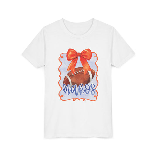 Coquette Watercolor Football Tee - Bella Canvas