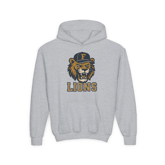Youth Retro Roaring Lions Hoodie - Gildan