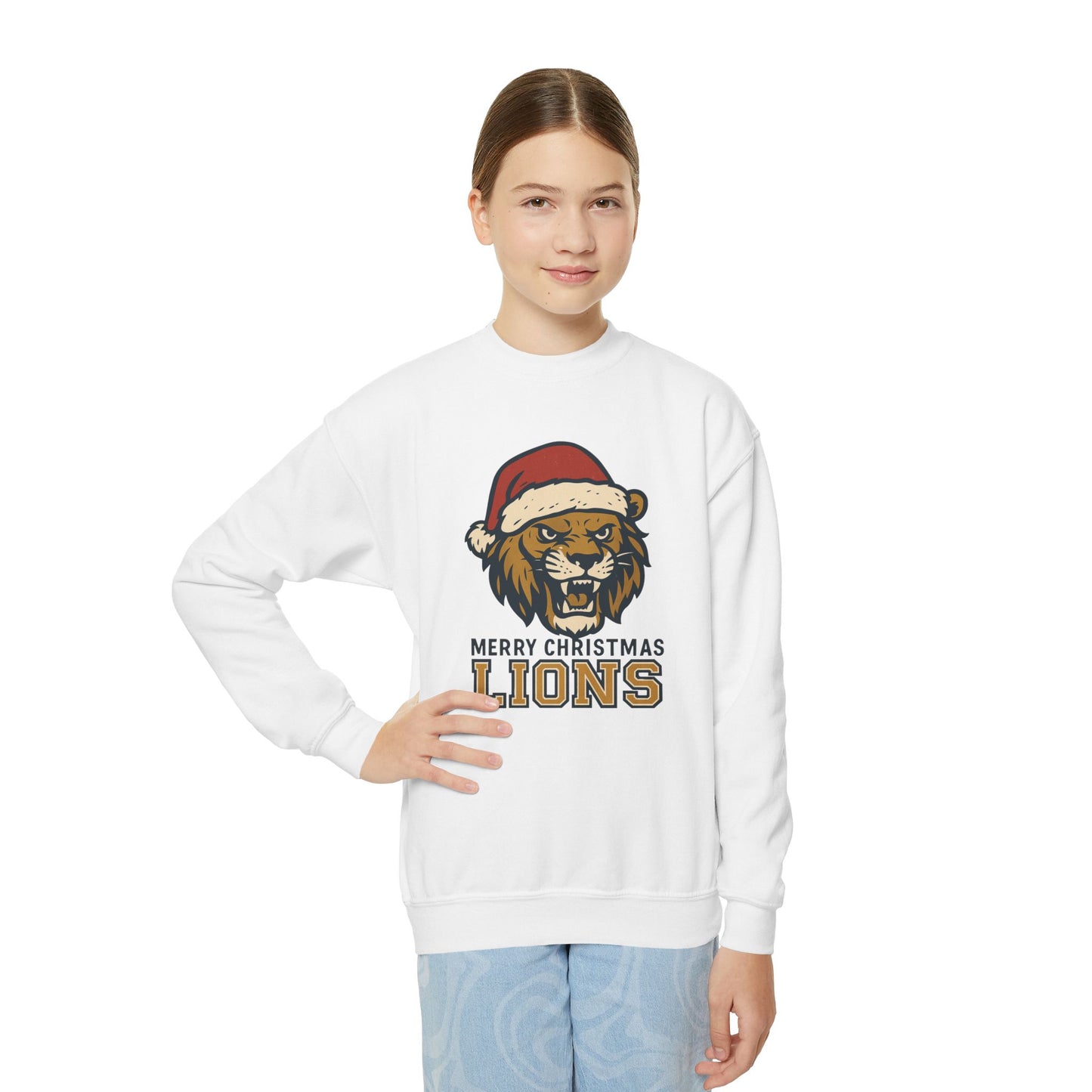 Merry Christmas Lions Sweatshirt - Gildan