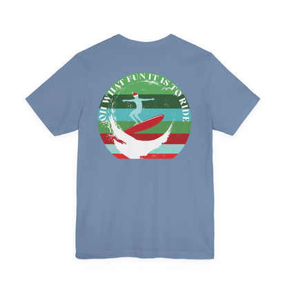 Adult Christmas Surfing Tee - Bella Canvas
