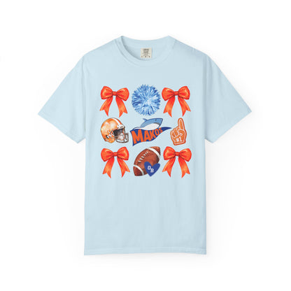 Makos Coquette Football Tee - Comfort Colors