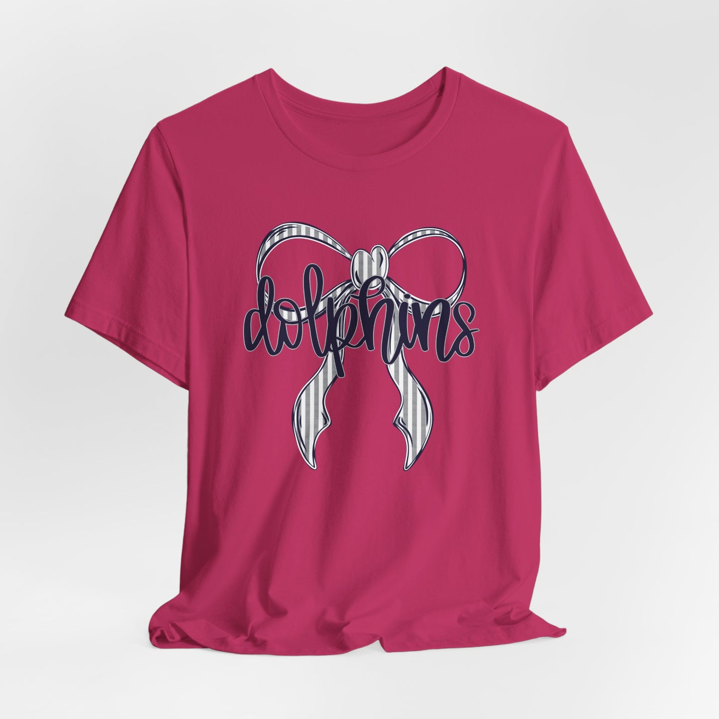 Preppy Dolphins Bow Bella Canvas