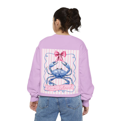 Adult Ono Island Preppy Crab Sweatshirt - Comfort Colors