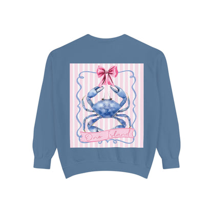 Adult Ono Island Preppy Crab Sweatshirt - Comfort Colors