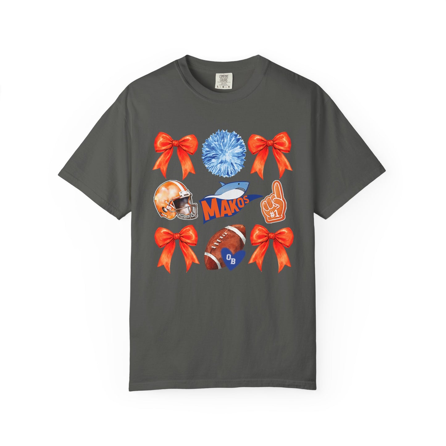 Makos Coquette Football Tee - Comfort Colors