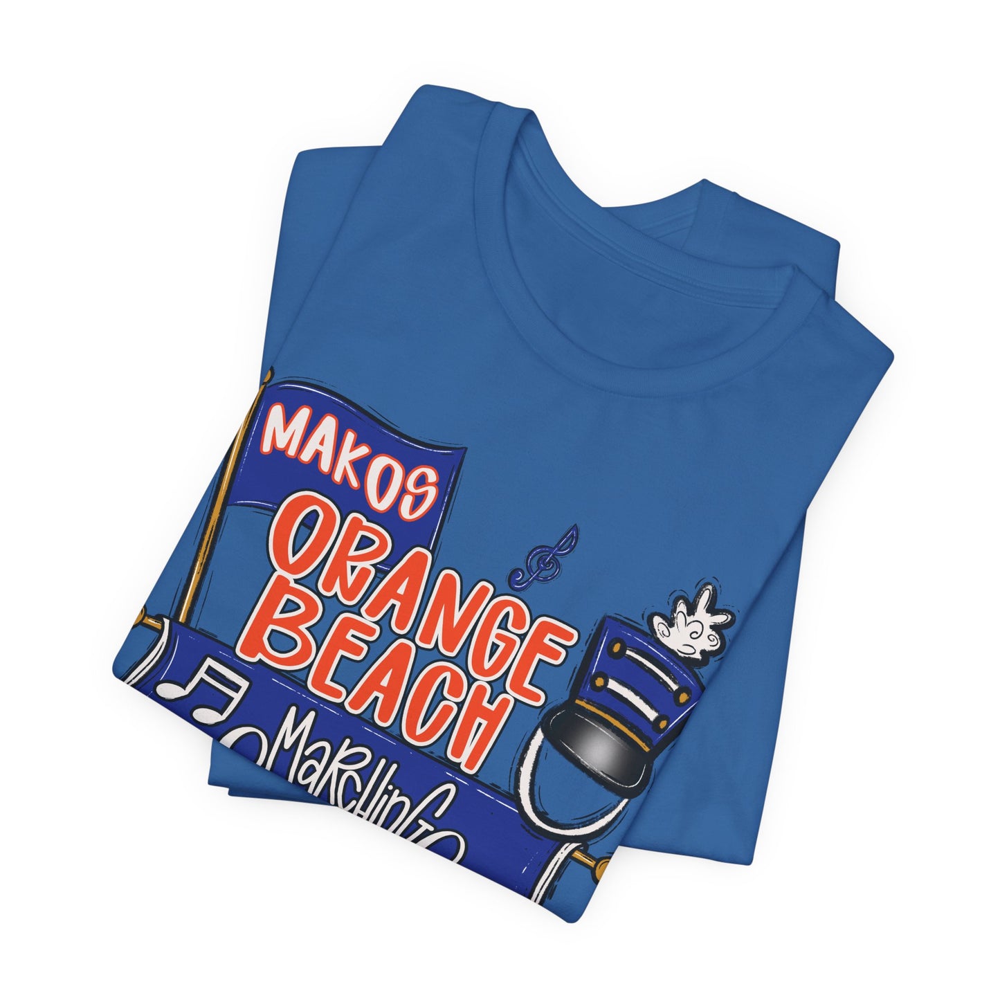 Adult Orange Beach Marching Band Tee - Bella Canvas