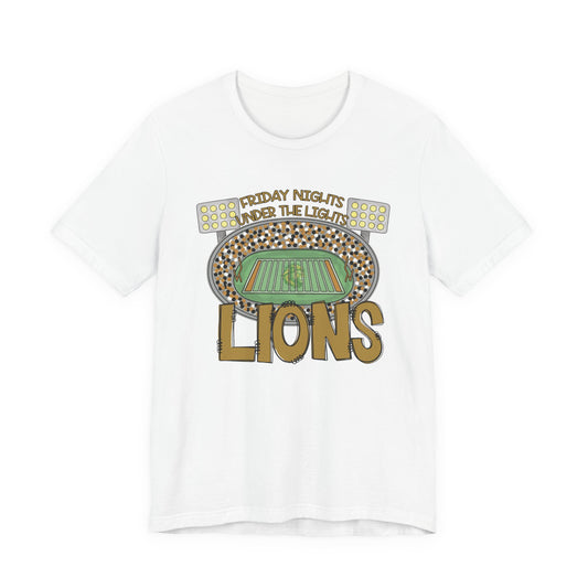 Adult Lions Friday Nights Under The Lights Tee - Bella Canvas