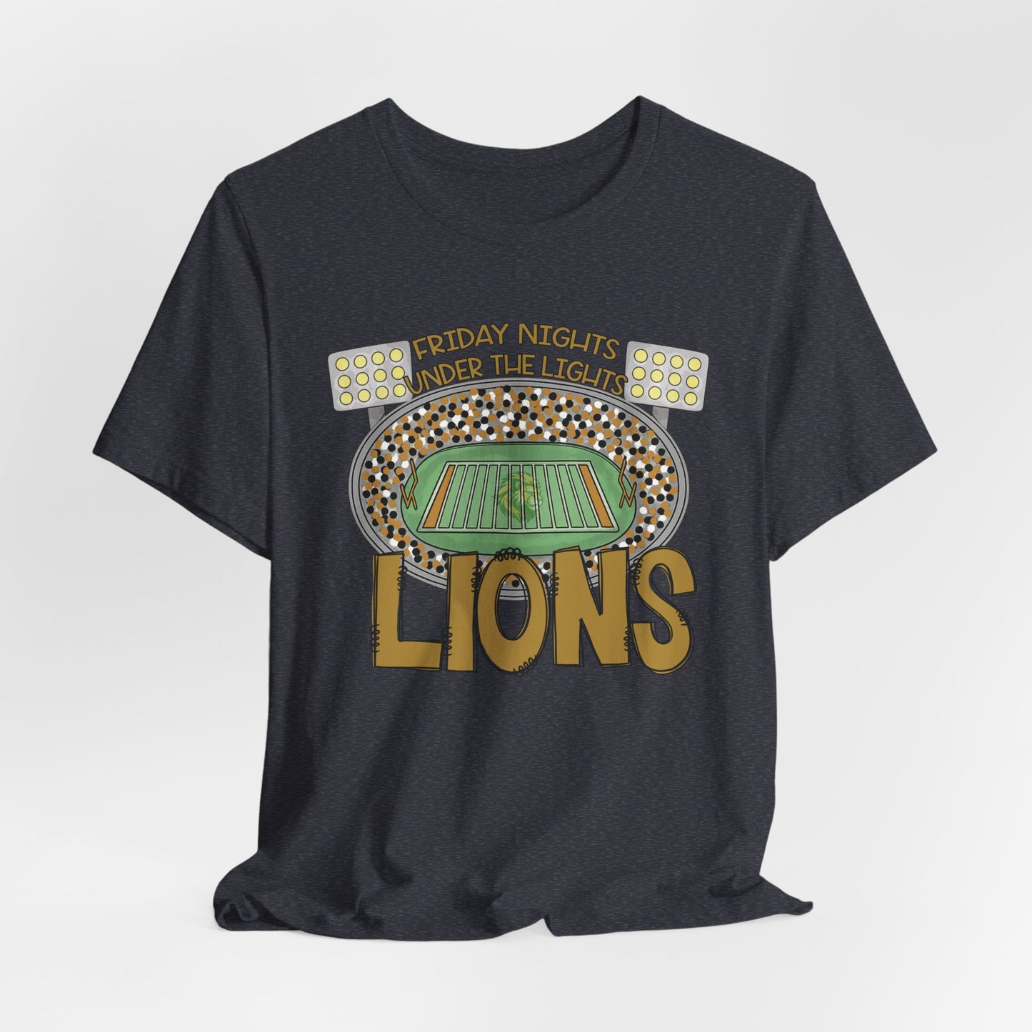 Adult LionsFriday Nights Under the Lights Tee - Bella Canvas
