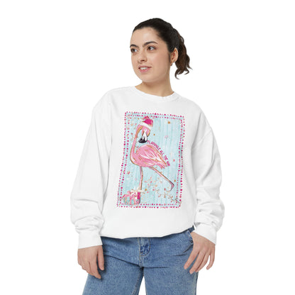 Flamingle All the Way Flamingo Sweatshirt - Comfort Colors