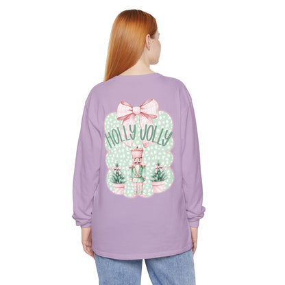 Holly Jolly Long Sleeve Tee - Comfort Colors