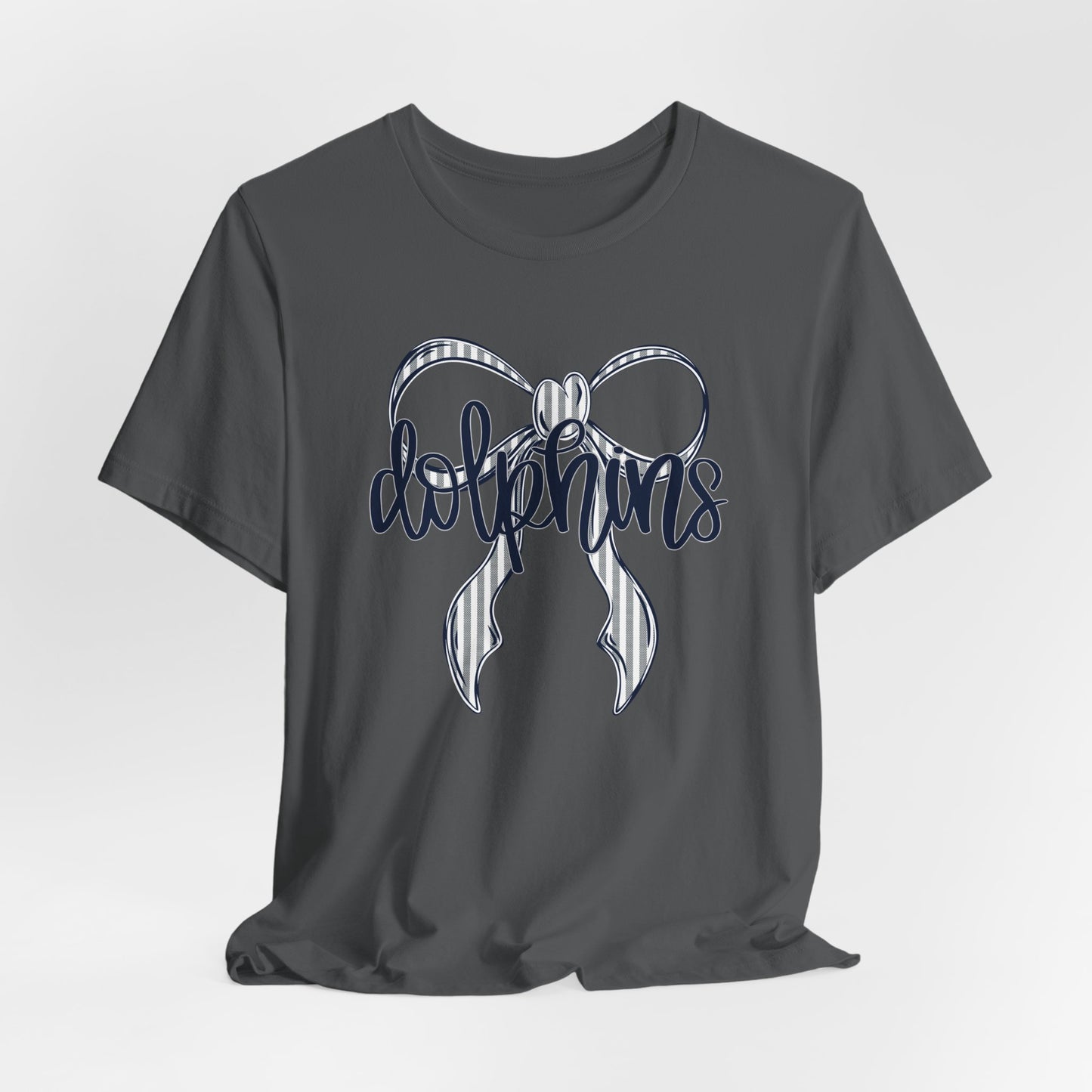 Preppy Dolphins Bow Bella Canvas