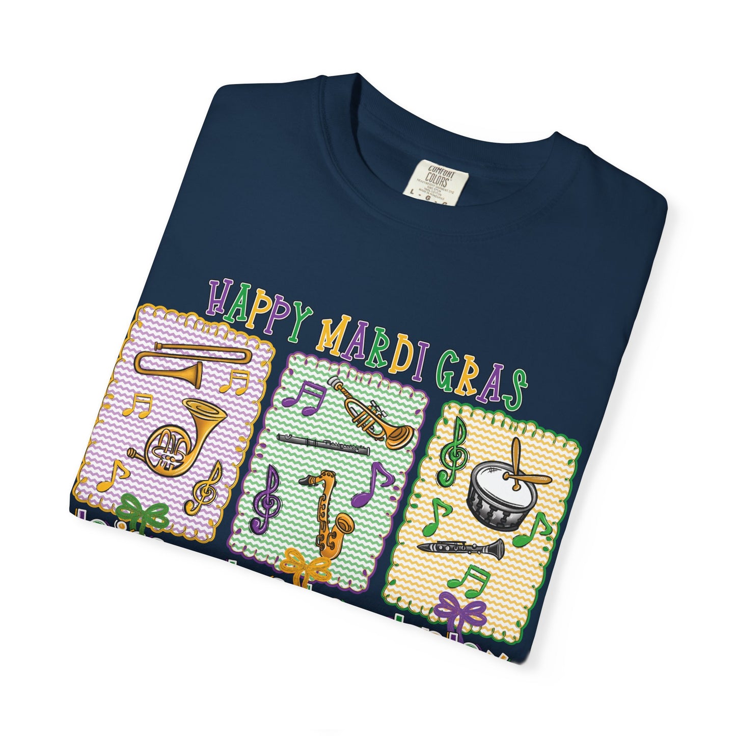 Happy Mardi Gras Jazz T-Shirt — Let the Good Times Roll Shirt