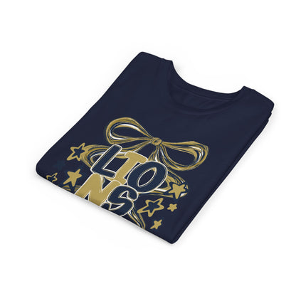 Youth Custom Coquette Ribbon Lions Tee