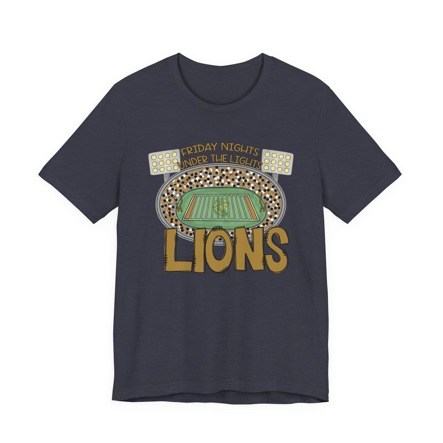 Adult LionsFriday Nights Under the Lights Tee - Bella Canvas