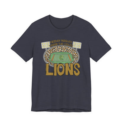 Adult LionsFriday Nights Under the Lights Tee - Bella Canvas