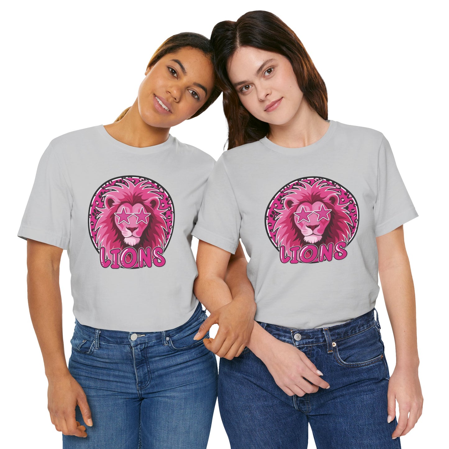 Preppy Pink Lion Tee - Bella Canvas