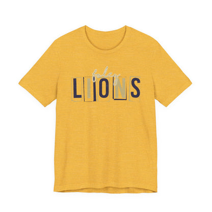 Lions Blocky Spirit Tee - Bella Canvas