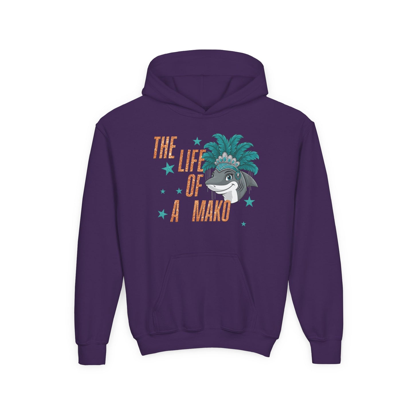 Life of a Mako Faux Glitter Hoodie - Gildan
