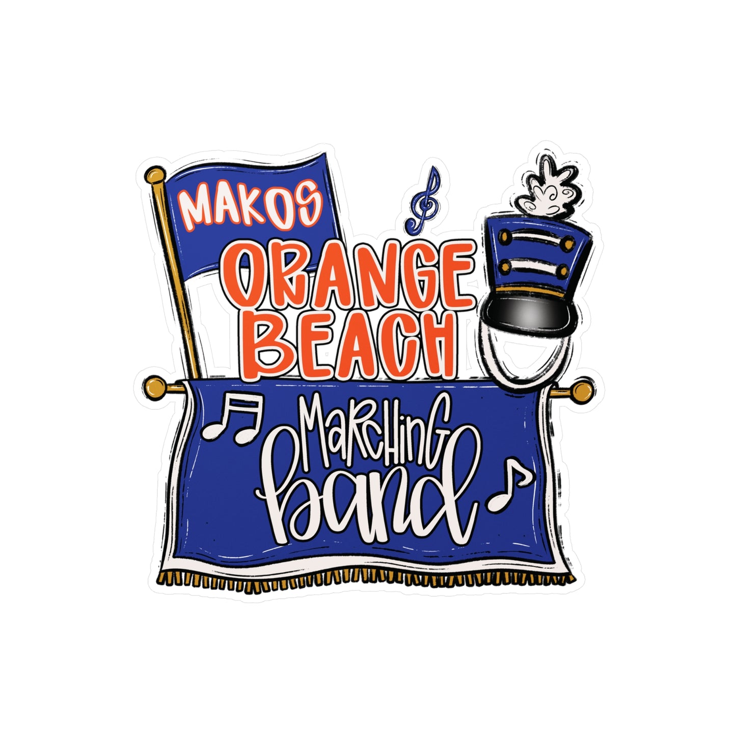 Makos Marching Band Kiss-Cut Vinyl Decals |