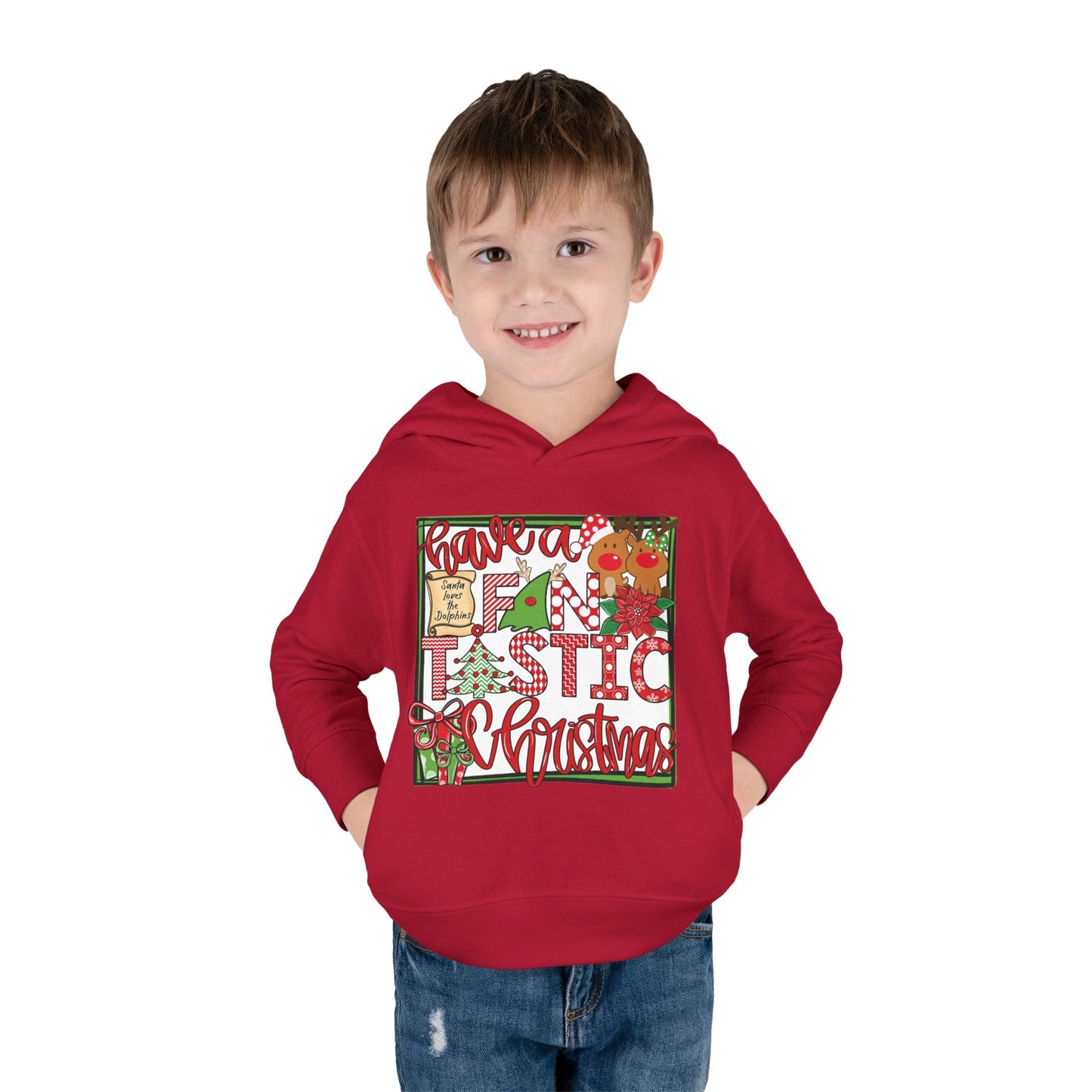 Dolphins Fintastic Christmas Toddler Hoodie