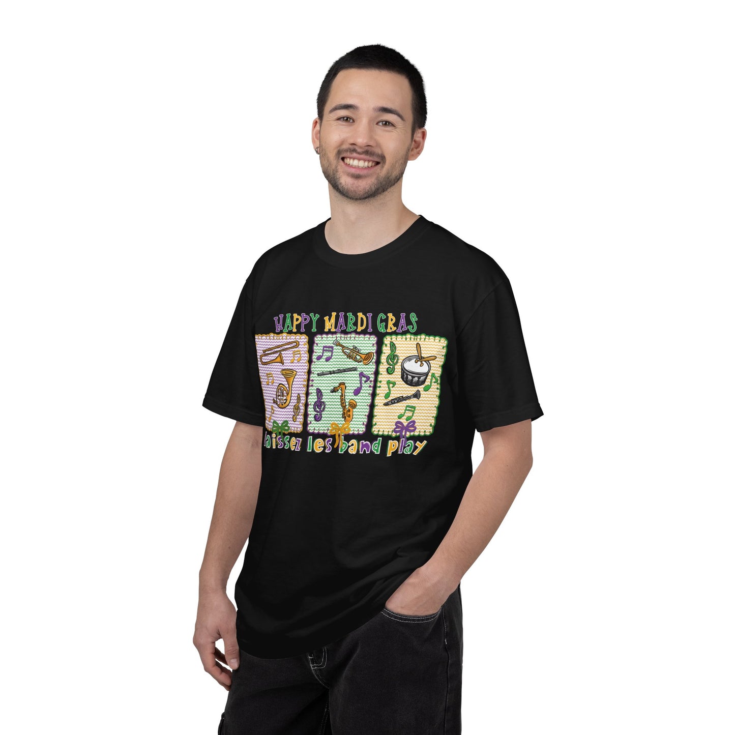 Happy Mardi Gras Jazz T-Shirt — Let the Good Times Roll Shirt