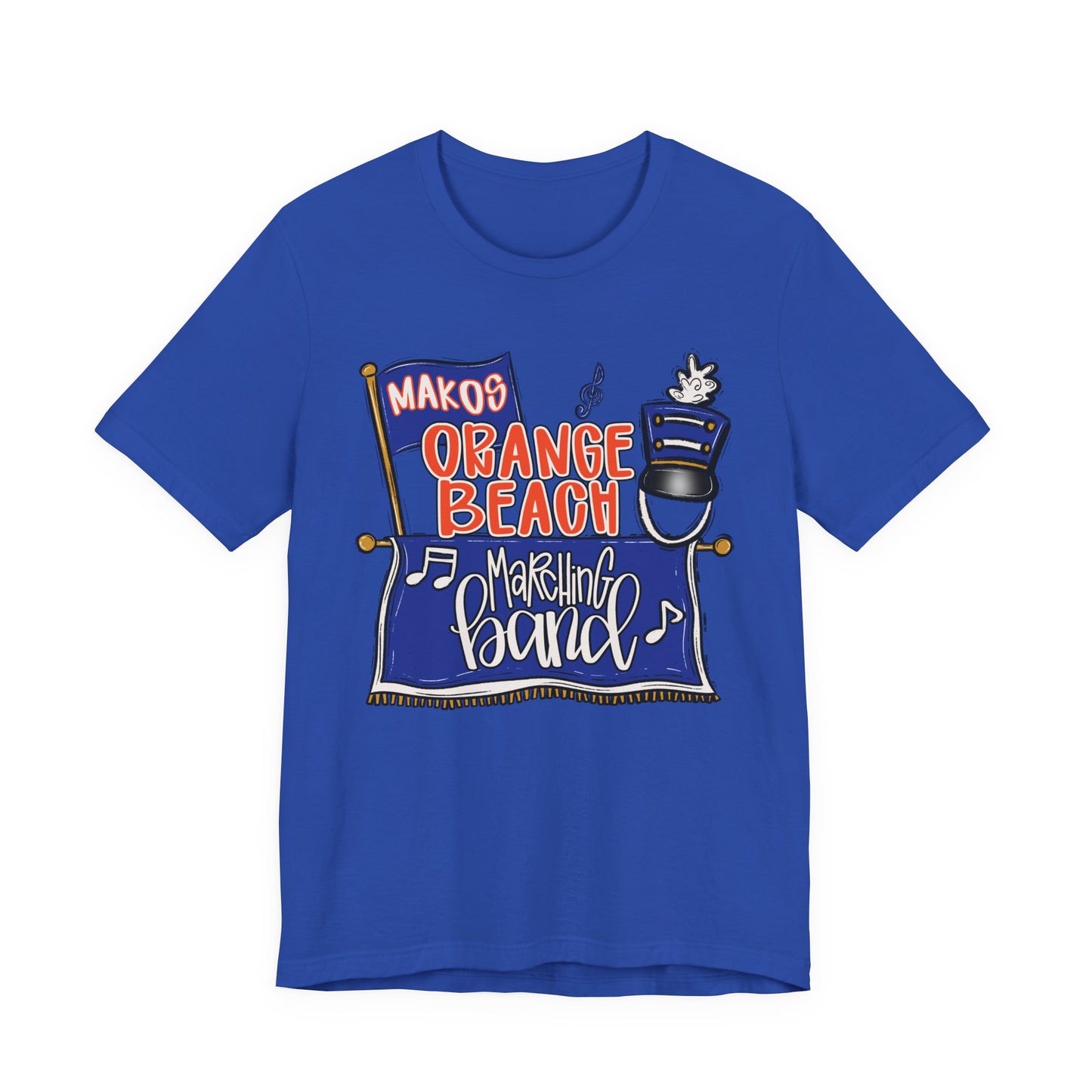 Adult Orange Beach Marching Band Tee - Bella Canvas