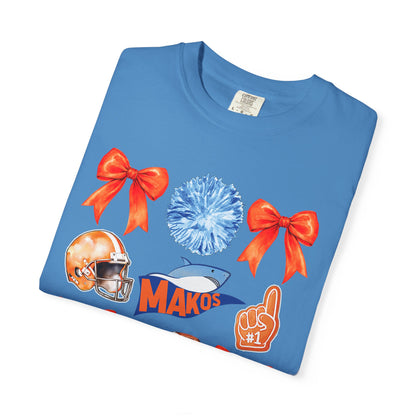 Makos Coquette Football Tee - Comfort Colors