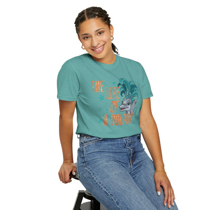 Adult Life of a Dolphin Faux Glitter - Comfort Colors