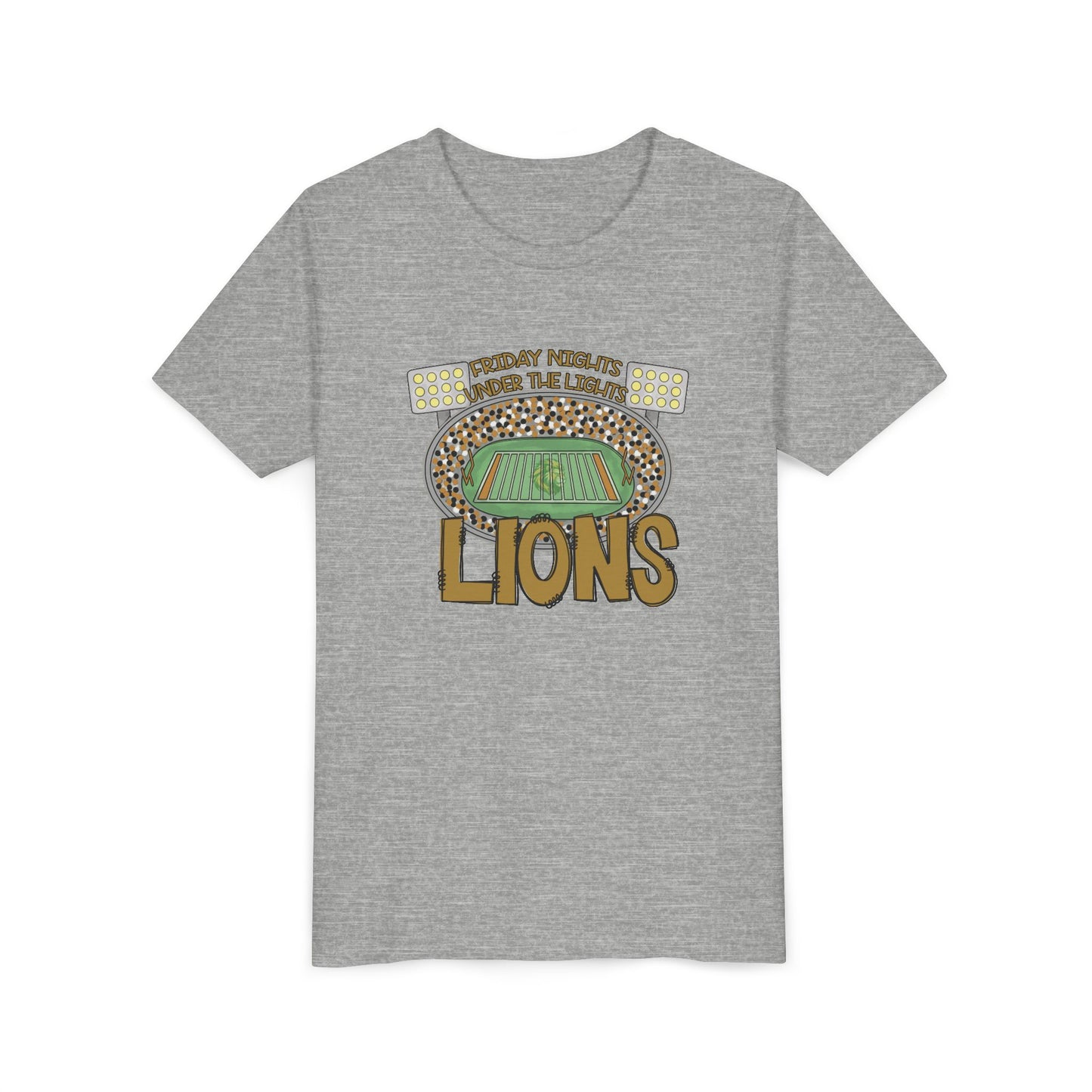 Youth Lions Friday Nights Under the Lights - Bella Canvas