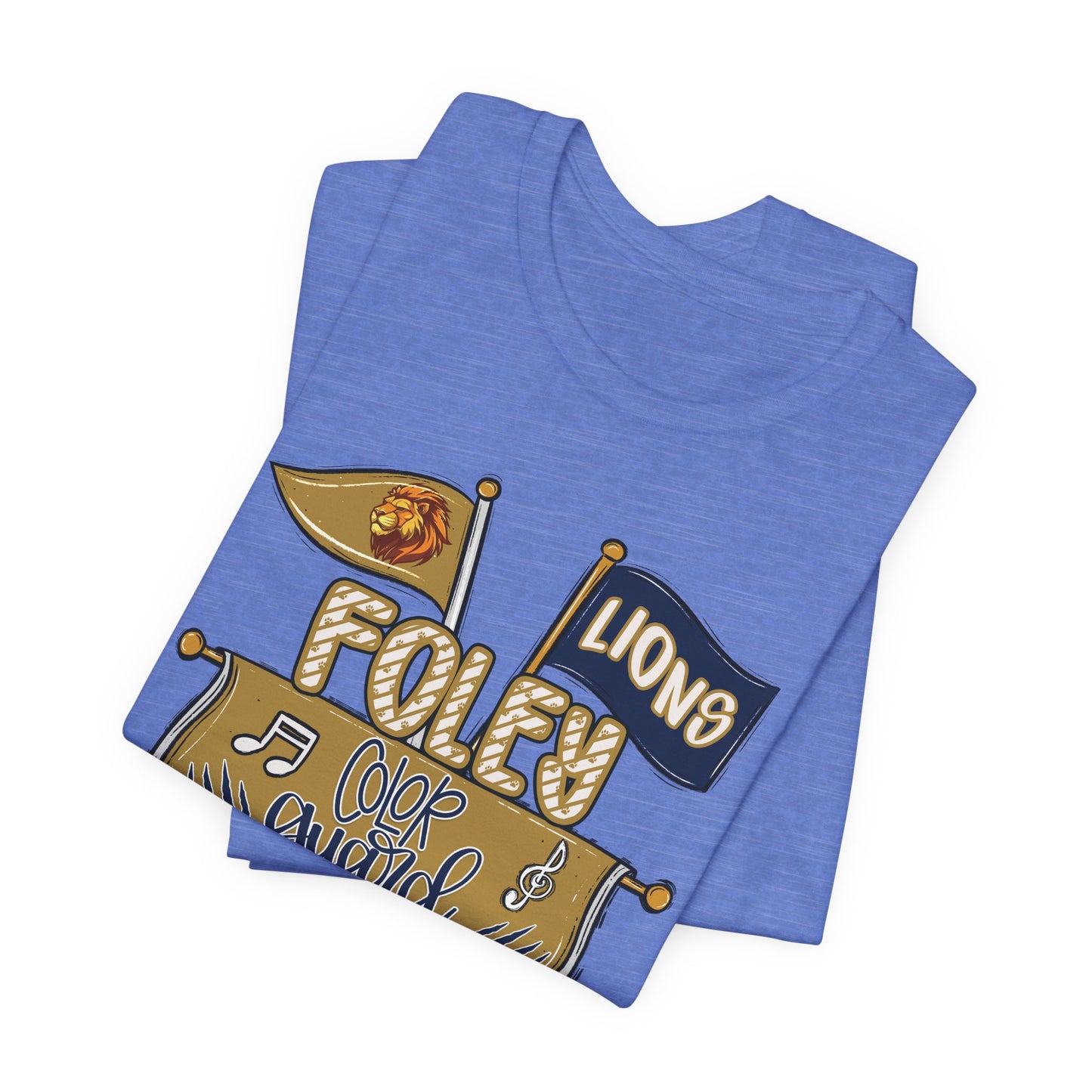 Adult Lions Color Guard Mom Tee - Bella Canvas