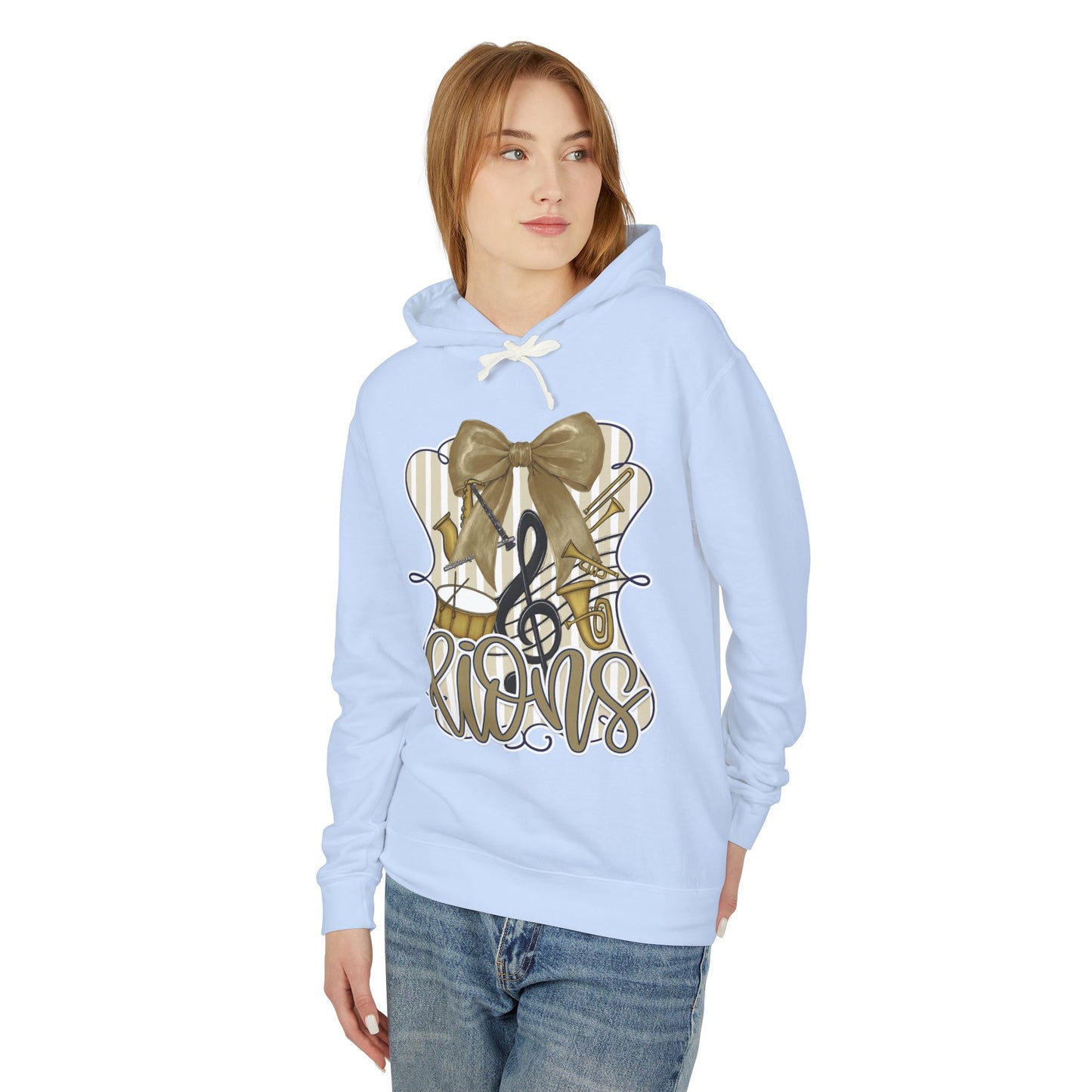 Adult Lions Coquette Band Hoodie - Comfort Colors