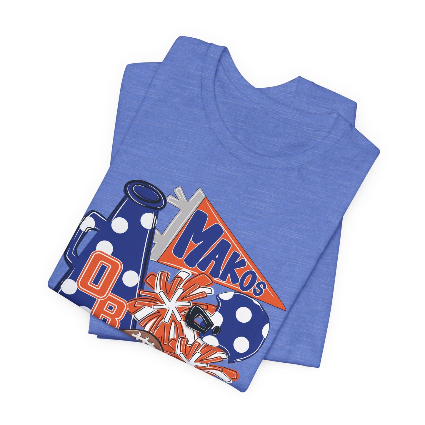 Adult Mega Makos Spirit Football Tee - Bella Canvas