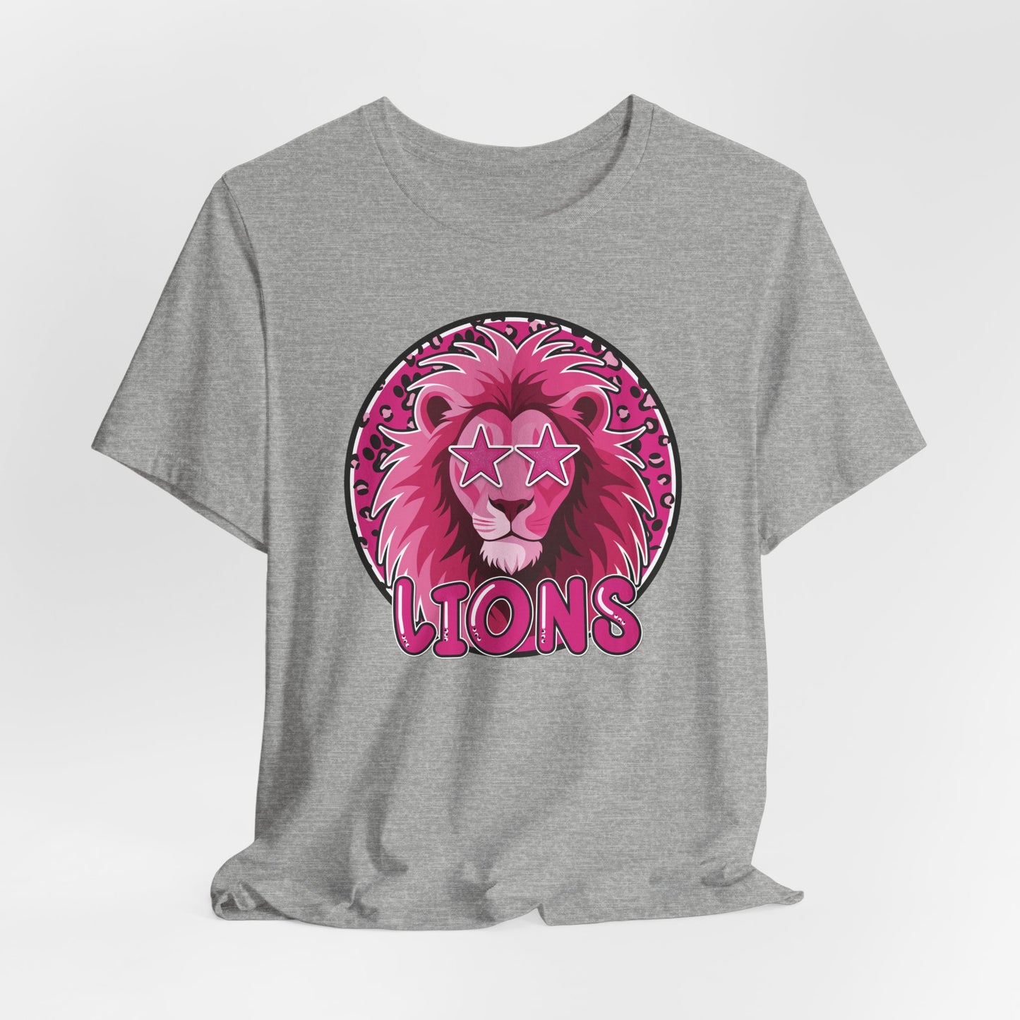 Preppy Pink Lion Tee - Bella Canvas