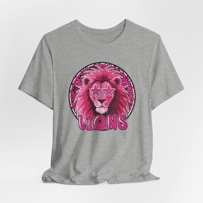 Preppy Pink Lion Tee - Bella Canvas