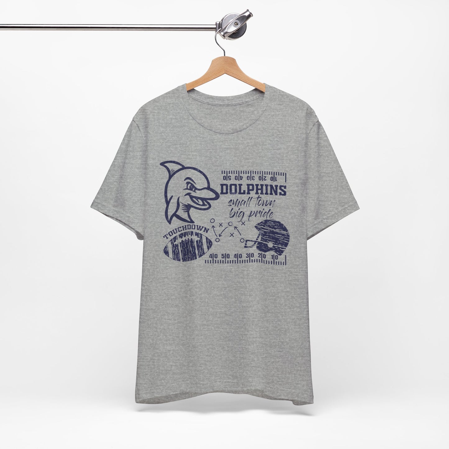 Adult Dolphin Football Tee - Bella Canvas