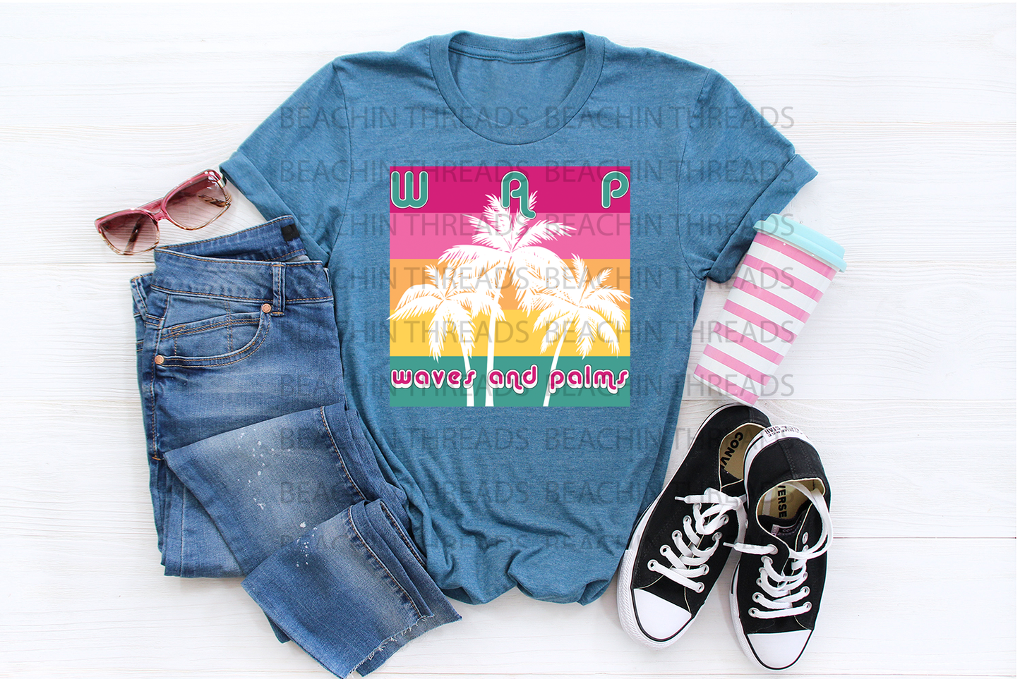 WAP Waves and Palms Cheeky Beach Summer Design