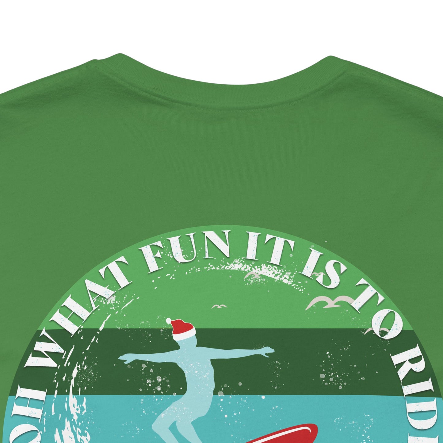 Adult Christmas Surfing Tee - Bella Canvas
