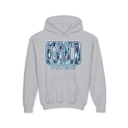 Youth GO Dolphins Hoodie - Gildan