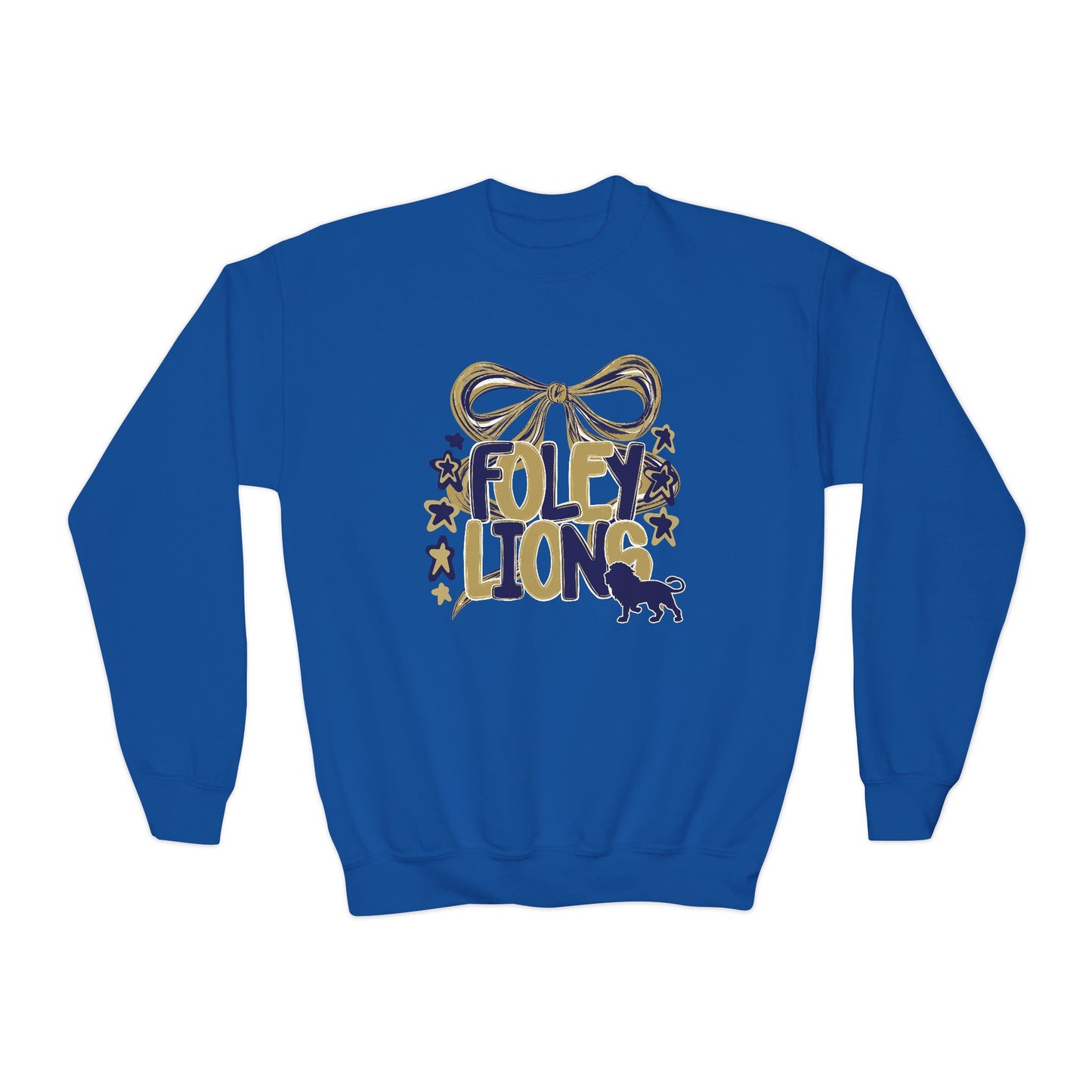 Youth Foley Lions Bow Sweatshirt - Gildan