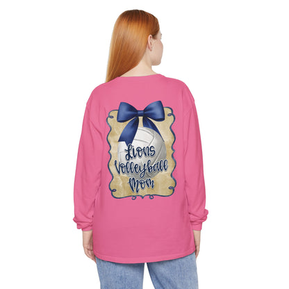Foley Lions Volleyball Mom Long Sleeve T-Shirt- Comfort Colors
