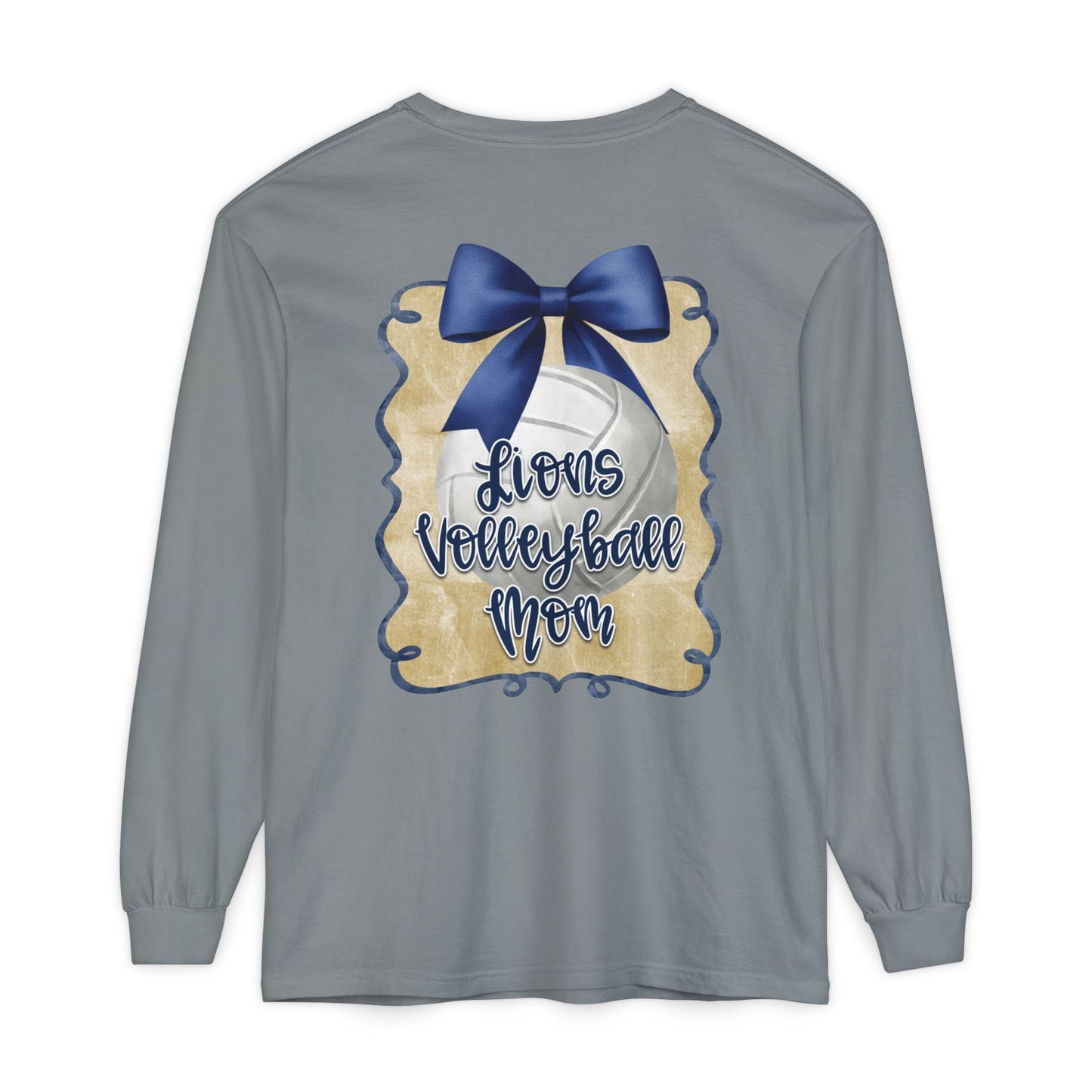 Foley Lions Volleyball Mom Long Sleeve T-Shirt- Comfort Colors