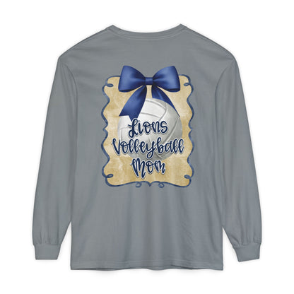Foley Lions Volleyball Mom Long Sleeve T-Shirt- Comfort Colors