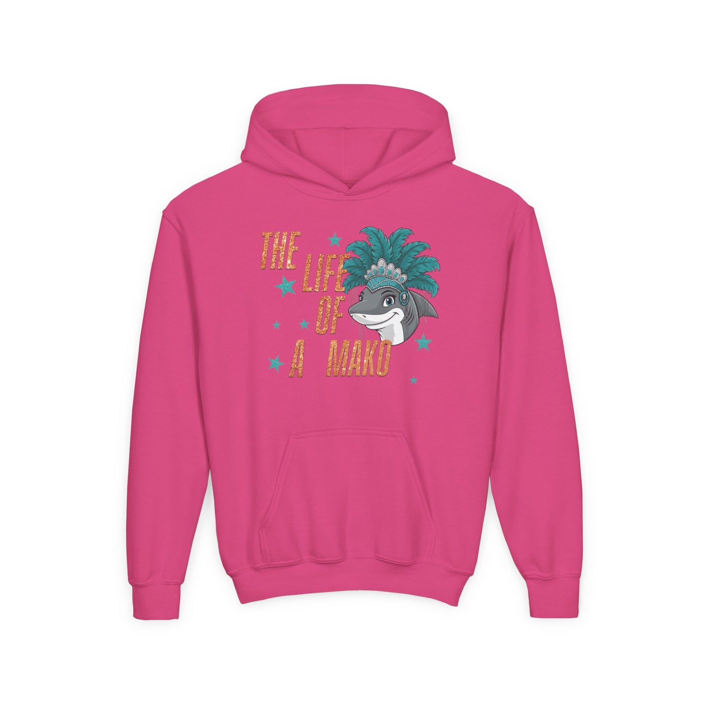 Life of a Mako Faux Glitter Hoodie - Gildan