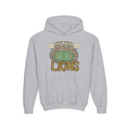 Youth Lions Friday Night Lights Hoodie - Gildan